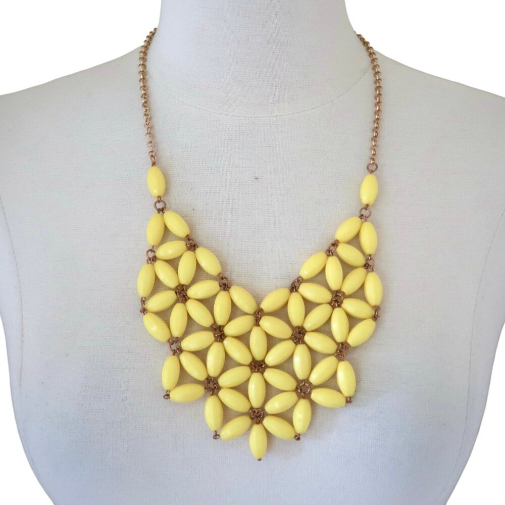 JANE STONE Floral bib statement necklace